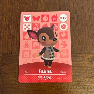 Animal Crossing Amiibo Villager Card Fauna 019